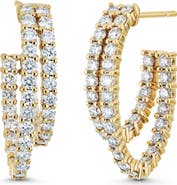 Bony Levy 18K Gold Audrey Diamond Double Hoop Earrings (Online Trunk Show)