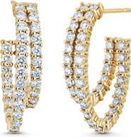Bony Levy 18K Gold Audrey Diamond Double Hoop Earrings (Online Trunk Show)