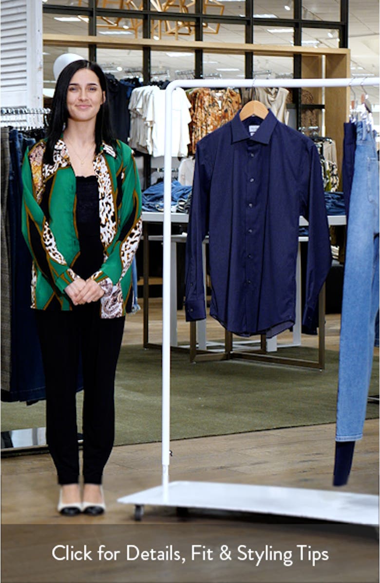 Trim Fit Non-Iron Microdot Dress Shirt, sales video thumbnail