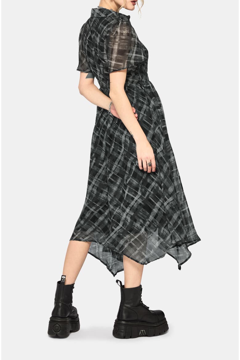 Rhoswen Checked Midaxi Shirt Dress, Alternate, color, Grey