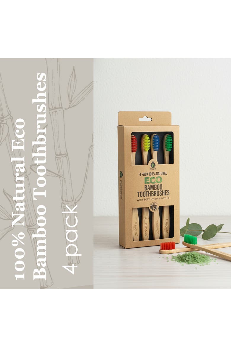 100% Natural Eco Toothbrushes, Alternate, color, Multicolor