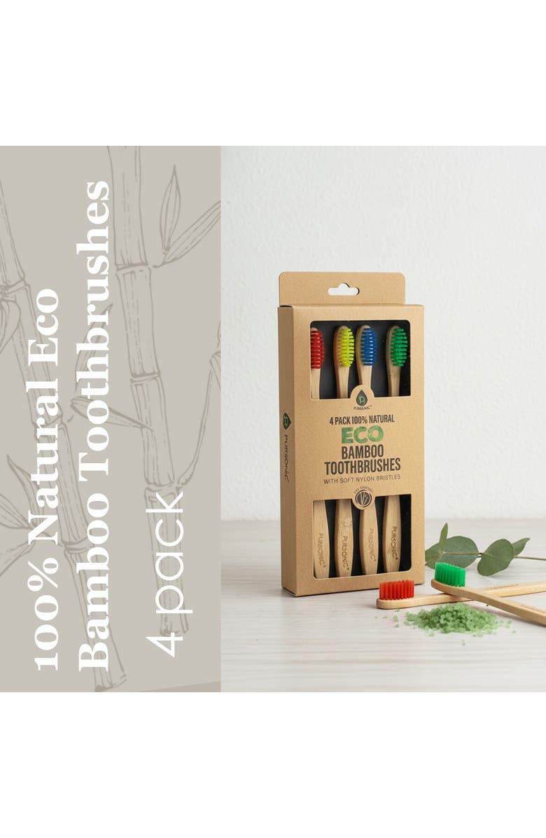PURSONIC 100% Natural Eco Toothbrushes, Alternate, color, Multicolor