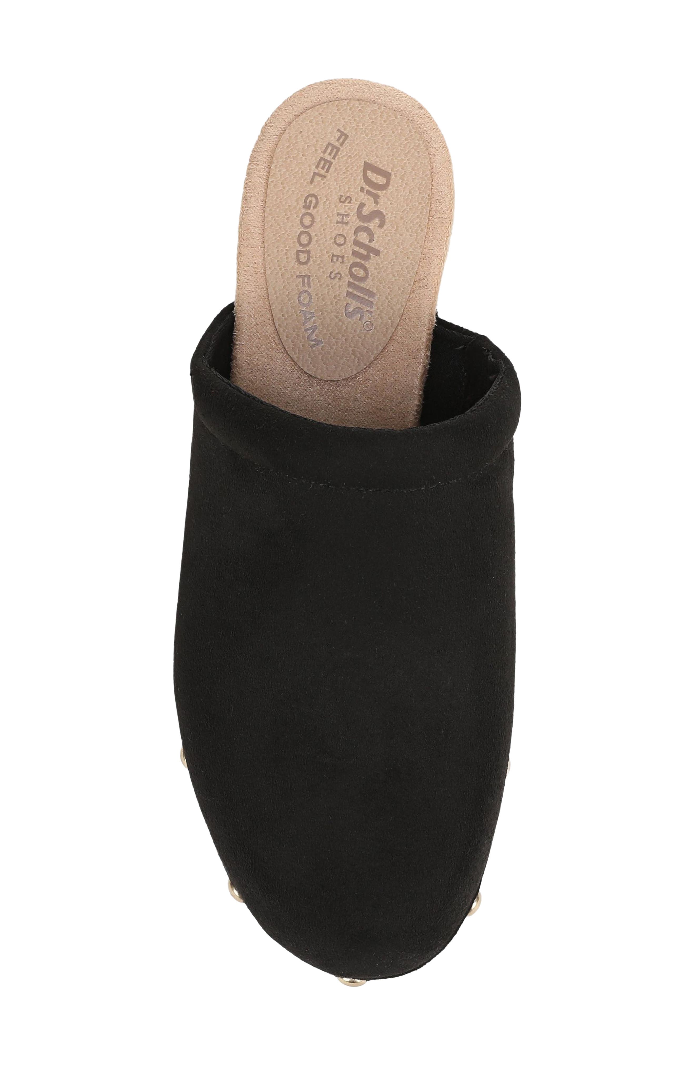 Classic Joy Clog, Alternate, color, BLACK MICROSUEDE