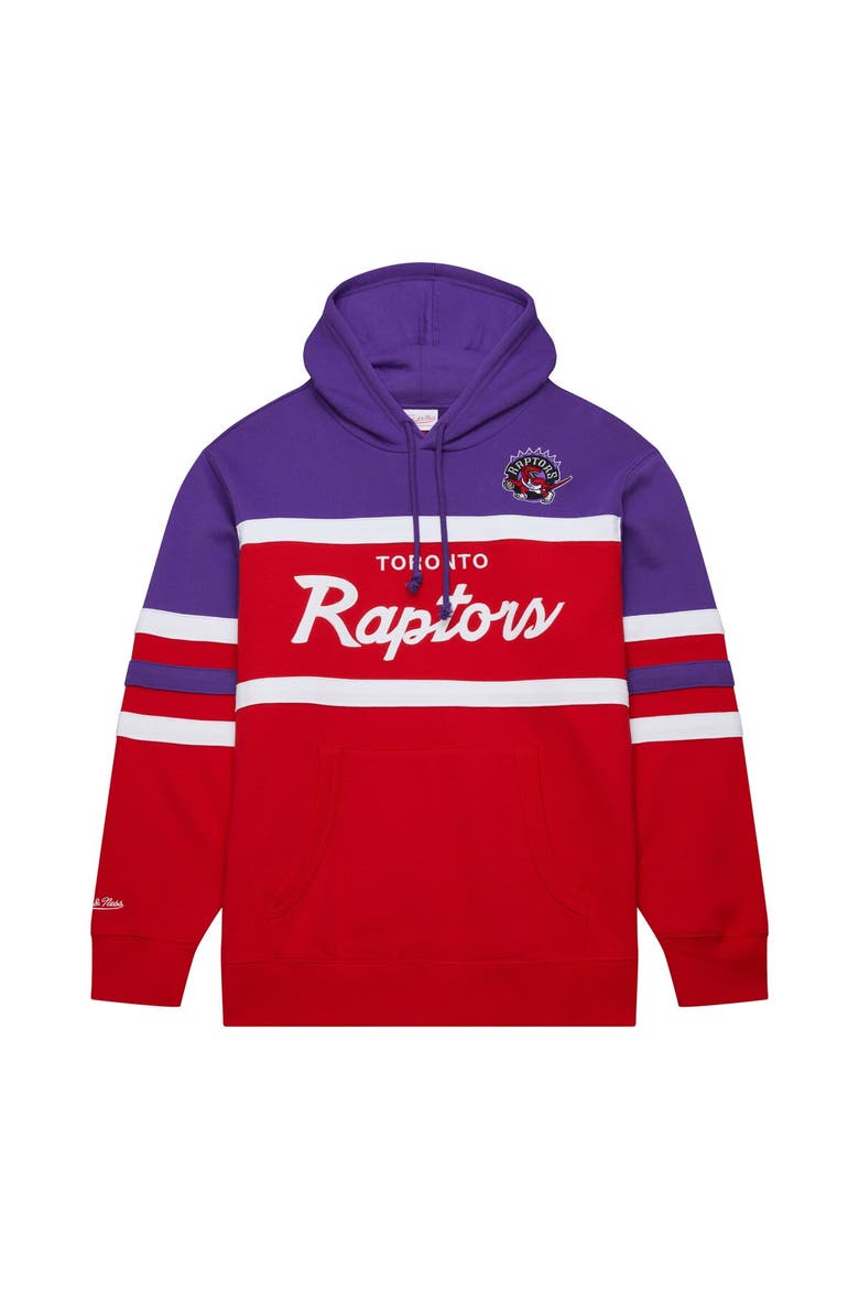 Men's Mitchell & Ness Red/Purple Toronto Raptors Head Coach Pullover Hoodie, Alternate, color, Red