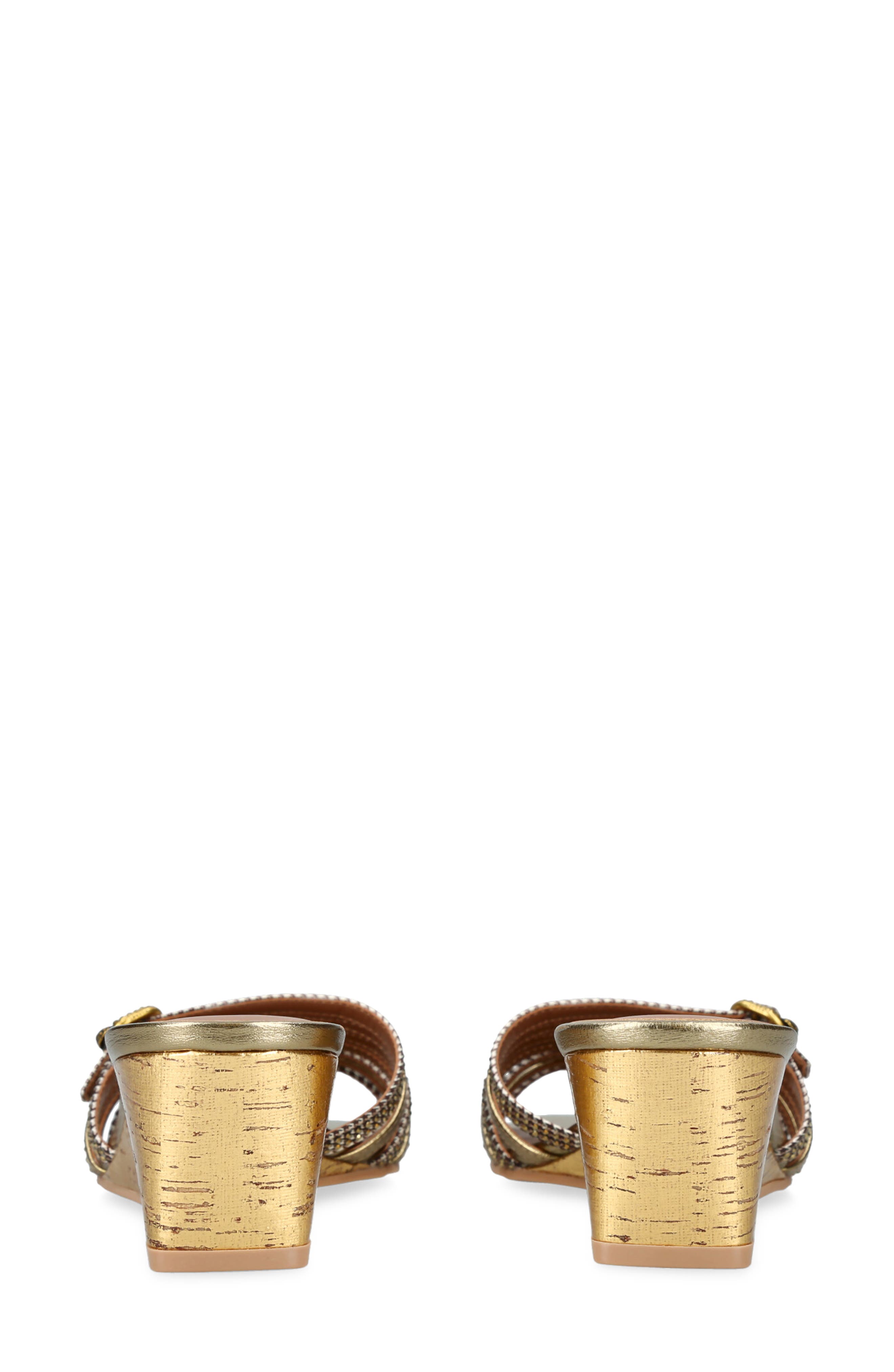 Kurt Geiger London Pierra Wedge Slide Sandal, Alternate, color, Dark Beige