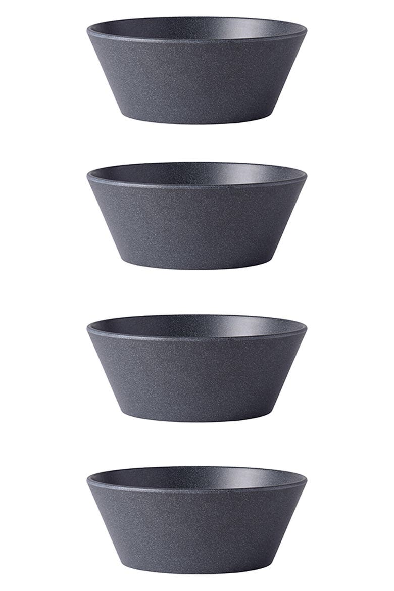 Bloom Set of 4 Serving Bowls, Alternate, color, BLACK