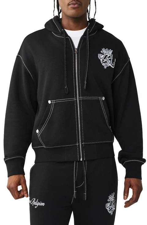 Crest Big T Boxy Zip-Up Hoodie