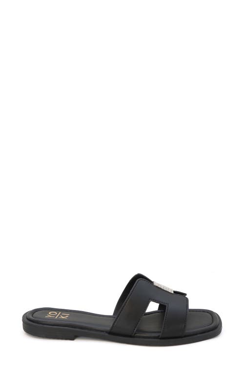 Yoki Isabel Slide Sandal In Black