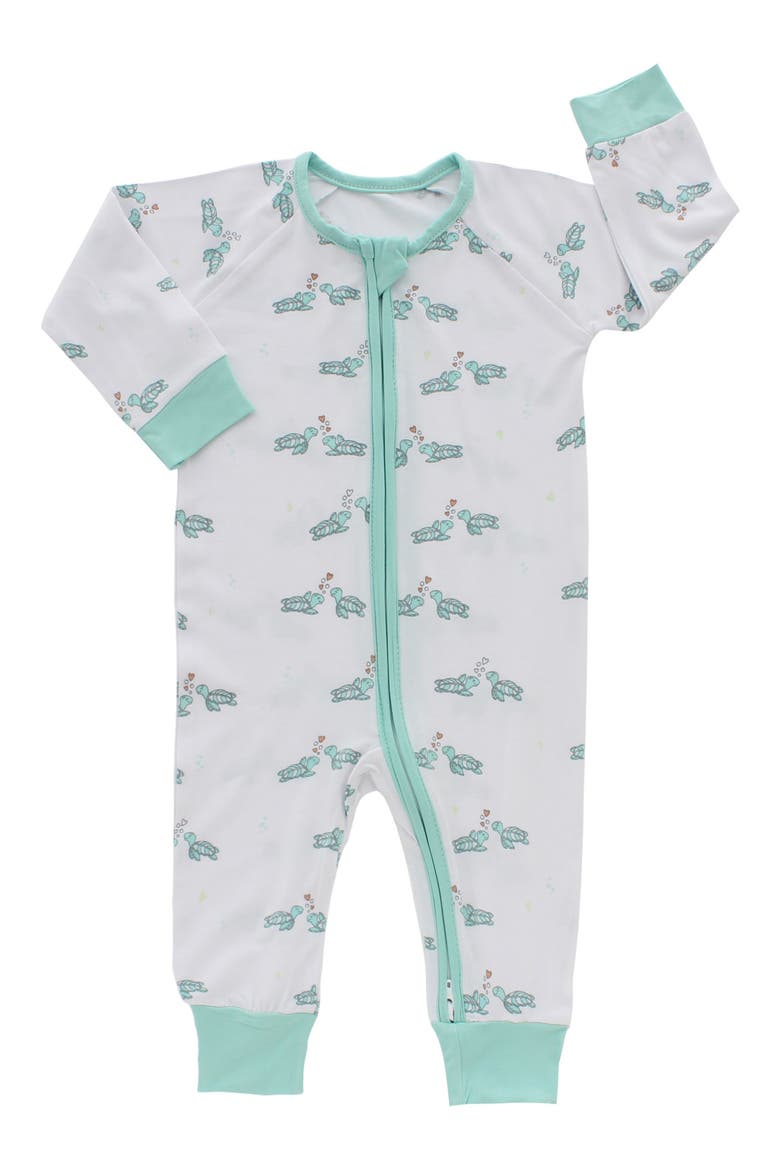 Honu Turtles Romper, Main, color, GREEN