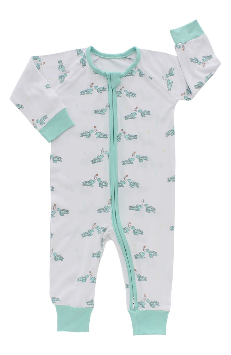 Coco Moon Honu Turtles Romper, Main, color, Green
