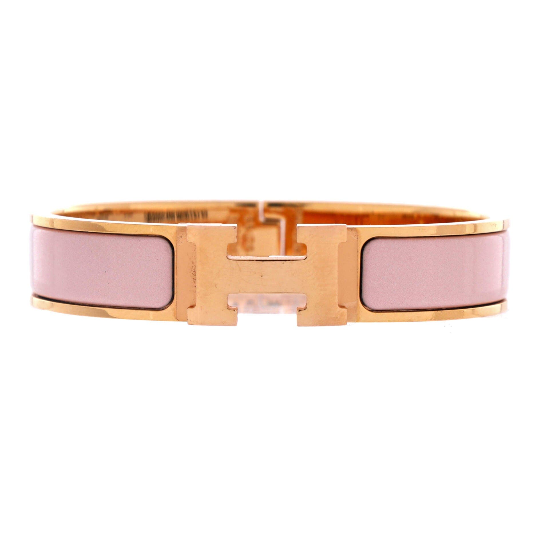 Clic H Bracelet Enamel Narrow, Main, color, Pink