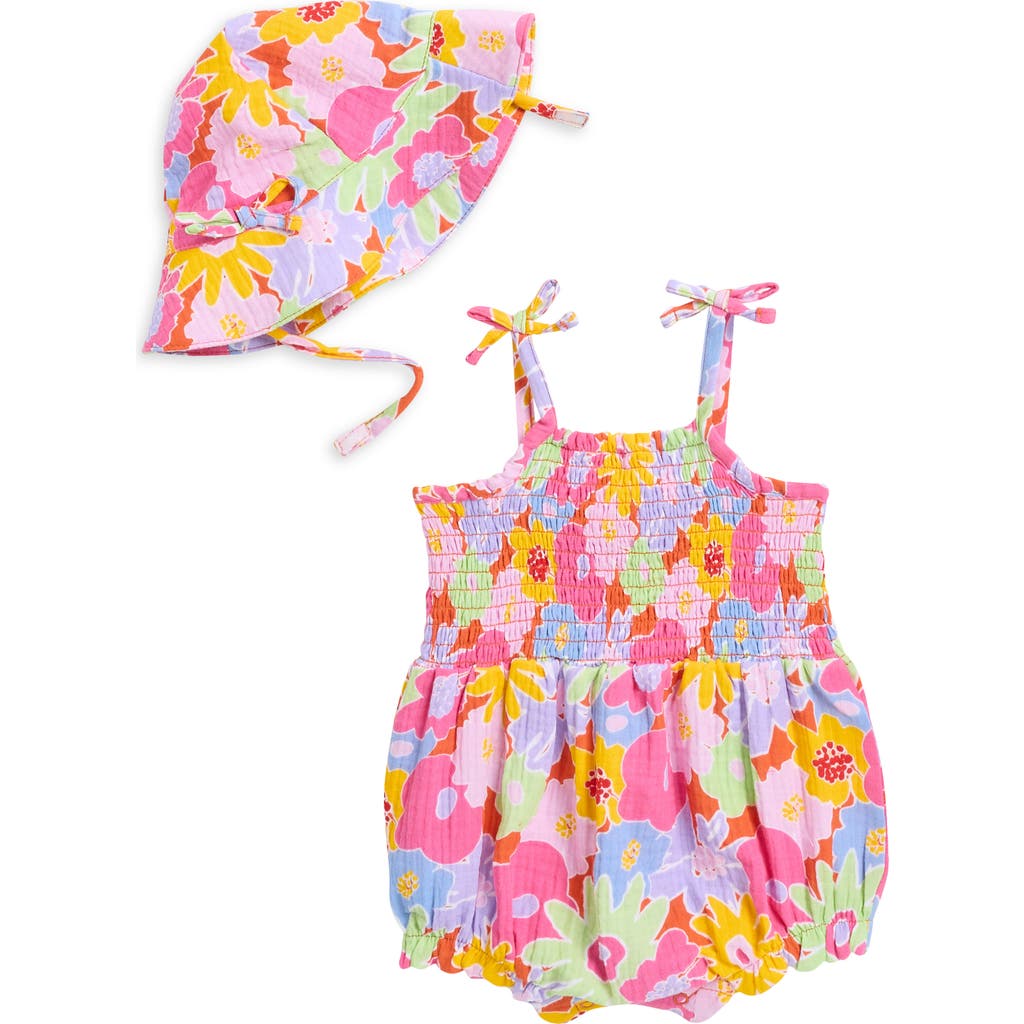 Jessica Simpson Romper & Hat Set In Multi