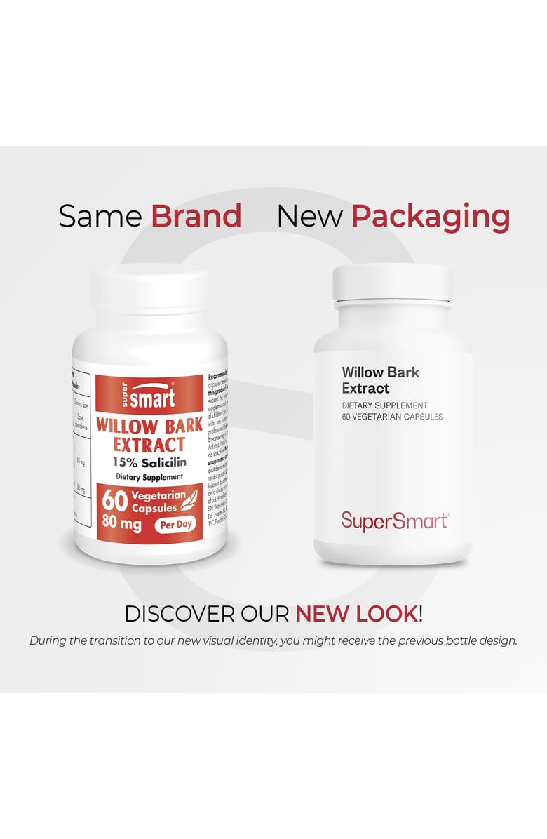 SuperSmart Willow Bark Extract 530mg, Alternate, color, 
