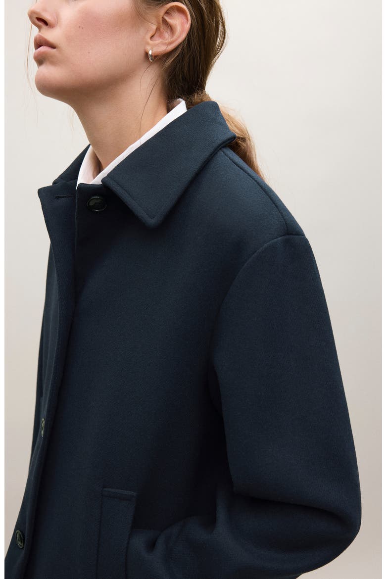 Kids' Wool Blend Twill Coat, Alternate, color, NAVY