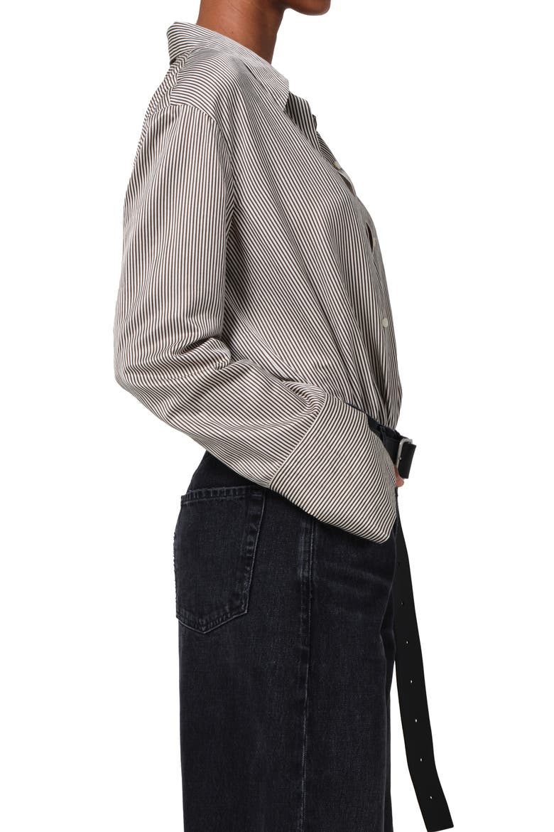 Camila Stripe Cotton & Silk Shirt, Alternate, color, VENETIAN STRIPE