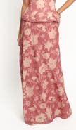 Petal & Pup Mera Floral Lace Trim Maxi Skirt