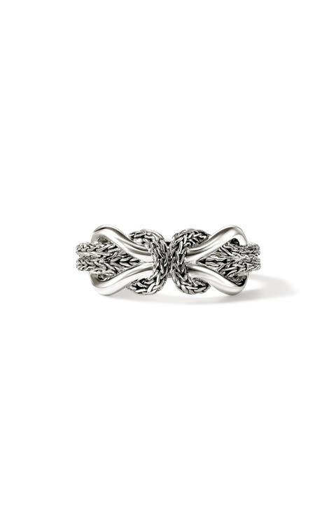 Infinite Love Knot Sterling Silver Band Ring