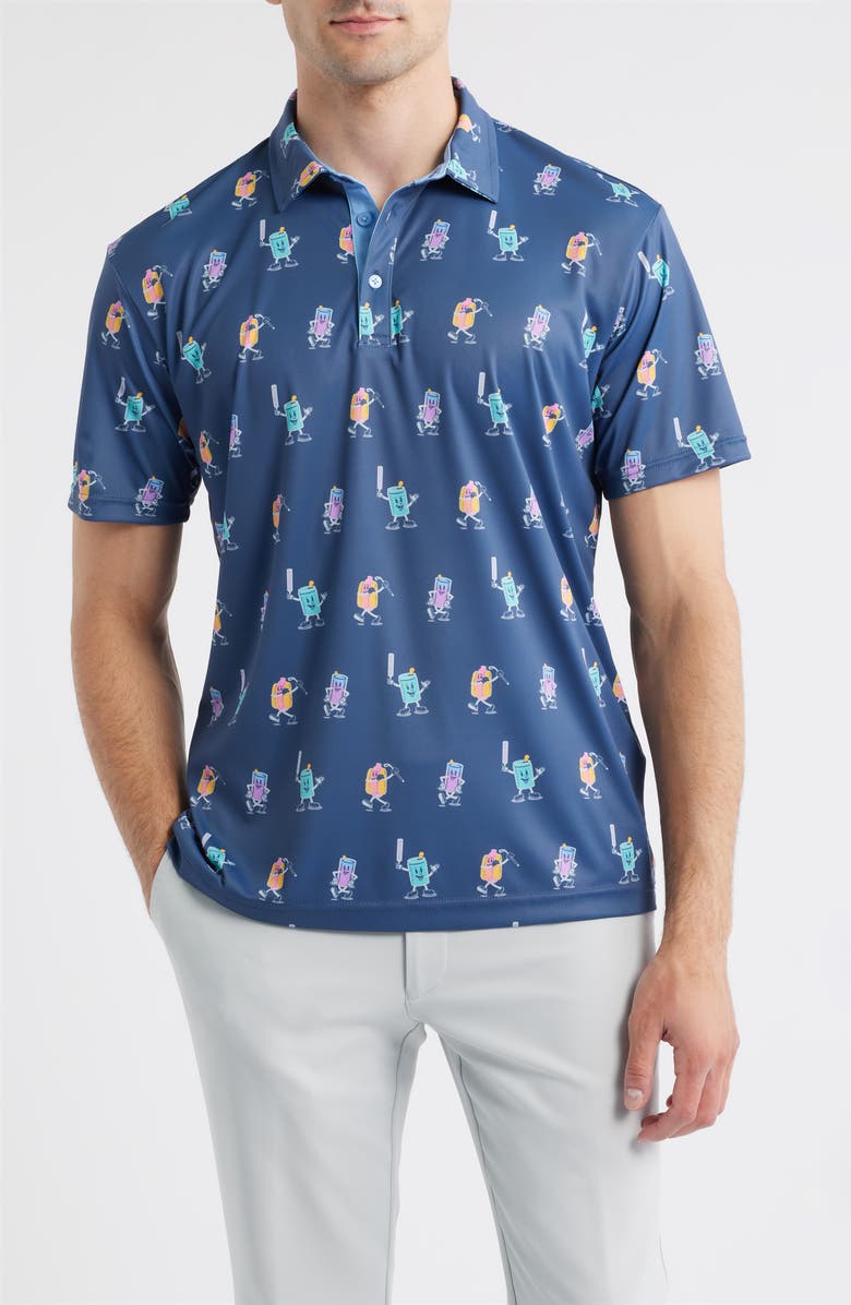 Swannies Combs Performance Golf Polo, Main, color, Vintage-Indigo