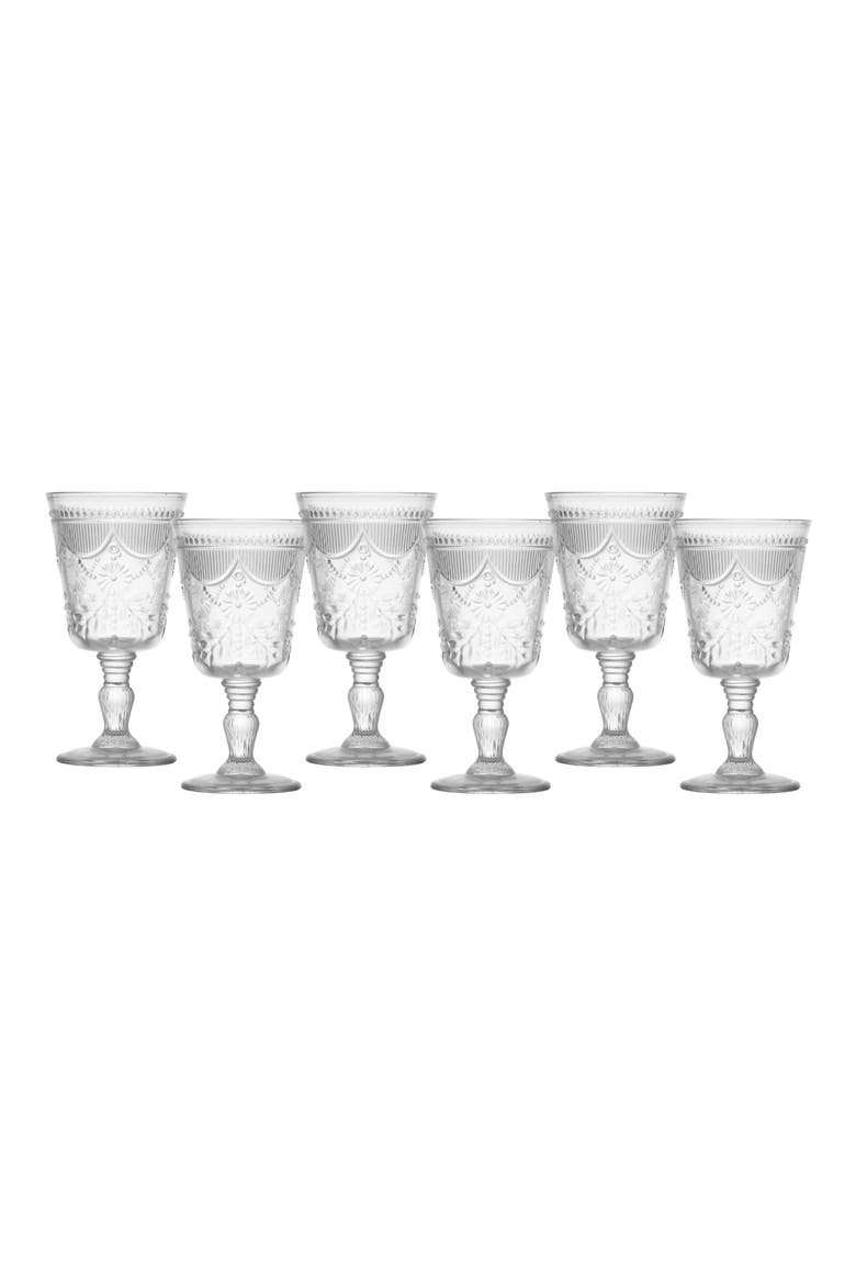 Debutante Set of 6 Goblet Glasses, Main, color, CLEAR