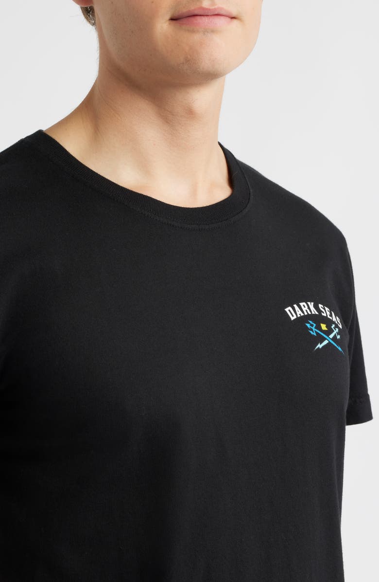 DARK SEAS Sailor's Sun Cotton Graphic T-Shirt, Alternate, color, Black