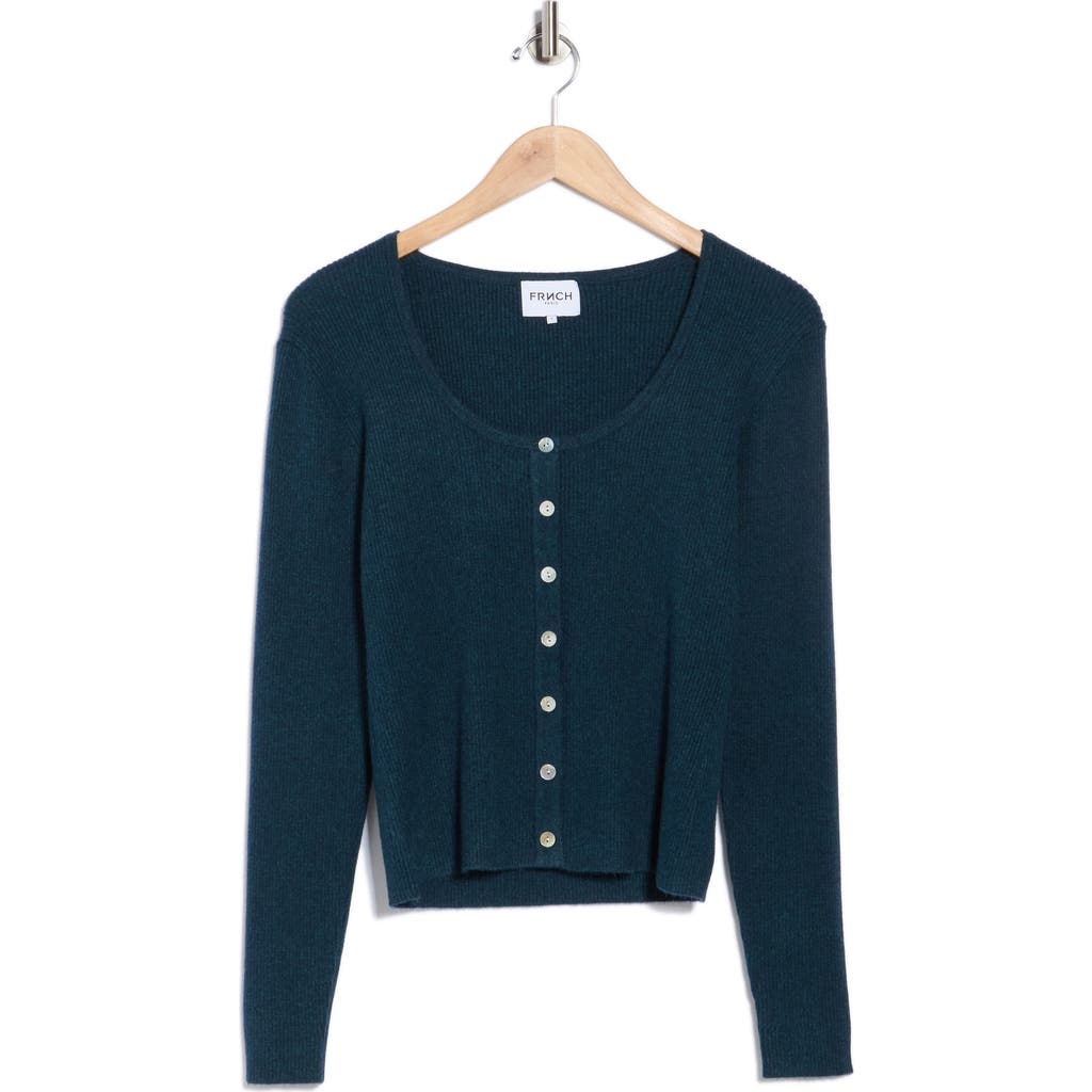 Frnch Ainoa Button-up Sweater In Blue