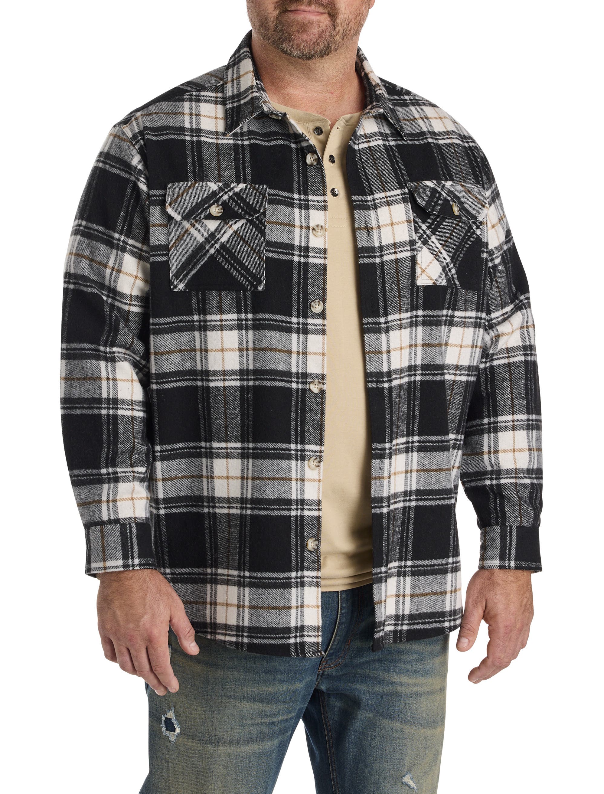 Big & Tall Flannel Shirt Jacket - image 2
