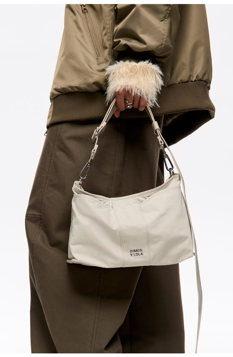 Bimba y Lola Medium Nylon Trapezium Make-Up Case, Alternate, color, Stonewhite