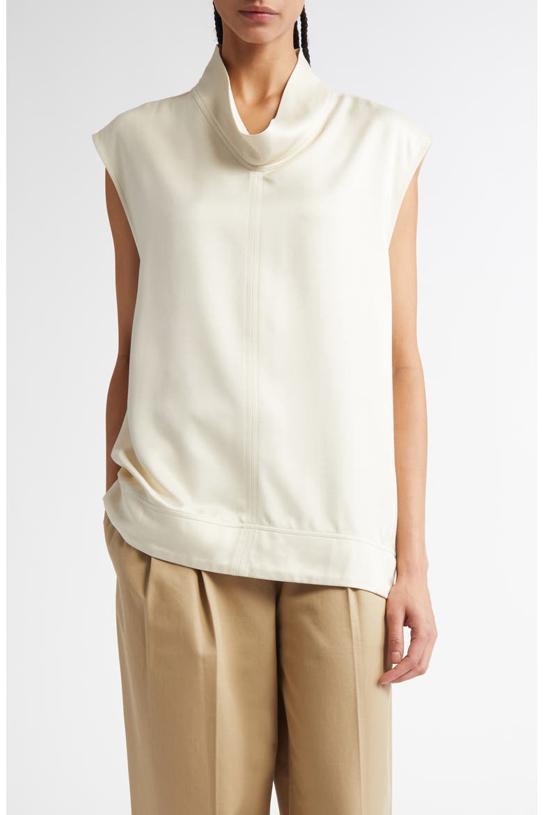 Funnel Neck Sleeveless Top, Main, color, ECRU