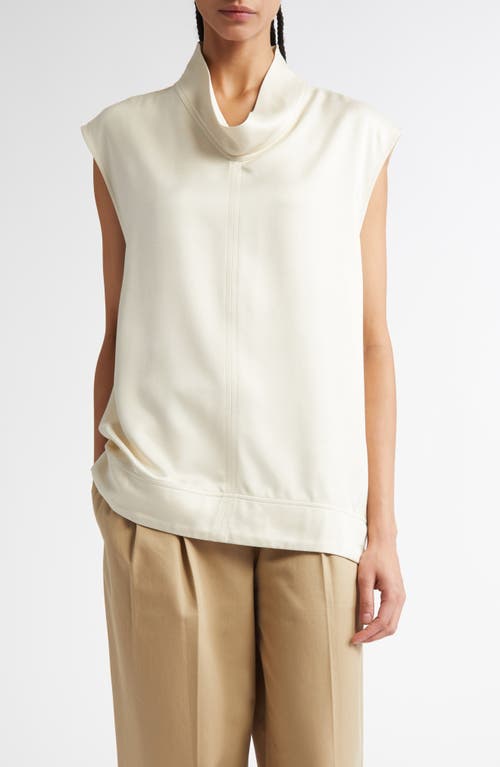 Shop Totême Toteme Funnel Neck Sleeveless Top In Ecru