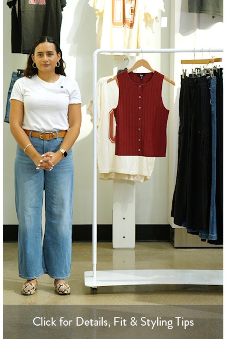 Leira Button Front Sweater Tank video
