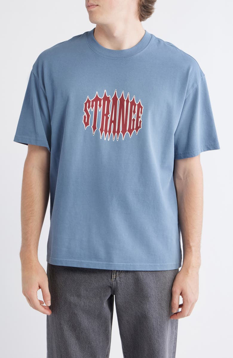 PacSun Strange Rhinestone Cotton Graphic T-Shirt, Main, color, Blue