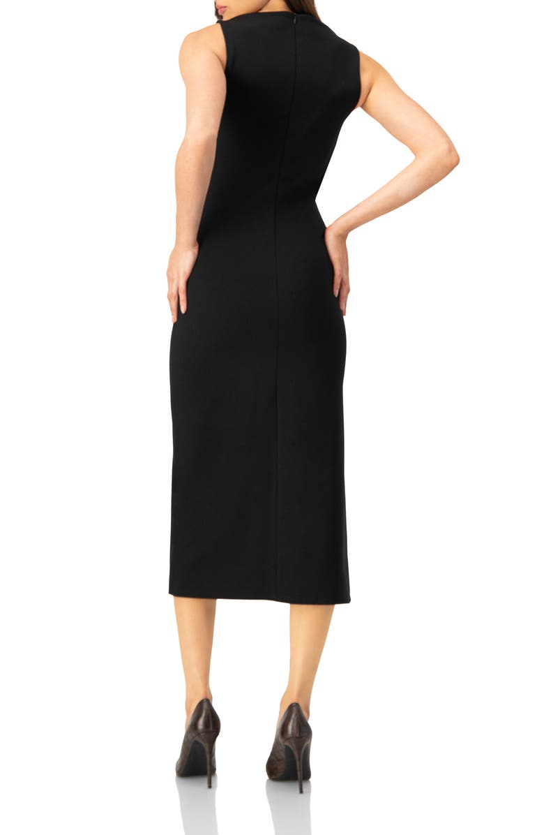 IVONNE Sleeveless Midi Dress with Side Slit, Alternate, color, Black
