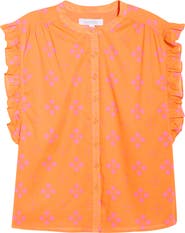 SUGARLIPS Donna Dot Hessi Sleeveless Button-Up Shirt
