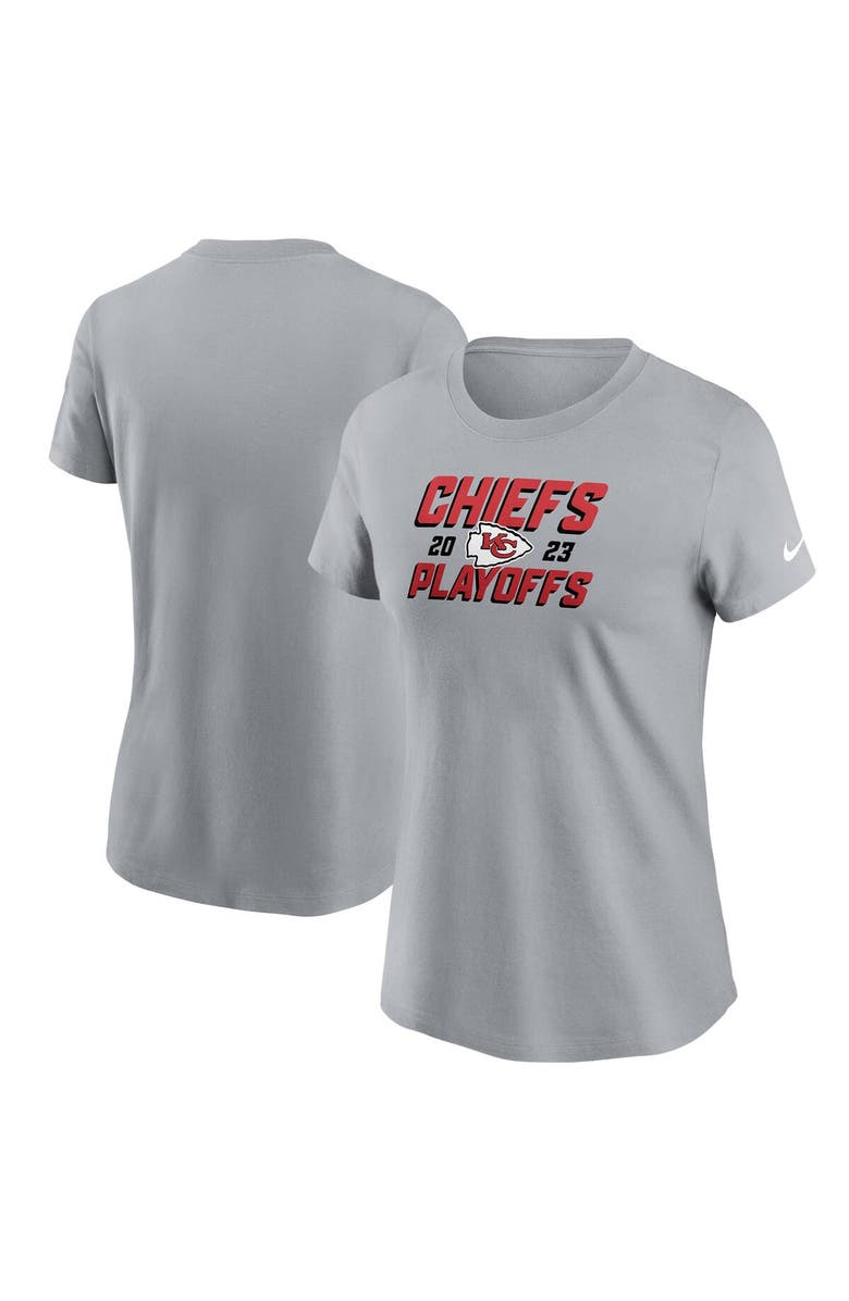 Nike Women's Nike  Gray Kansas City Chiefs 2023 NFL Playoffs Iconic T-Shirt, Main, color, 