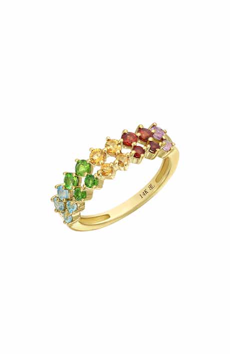 Bony Levy 14k Gold Topaz Band Ring