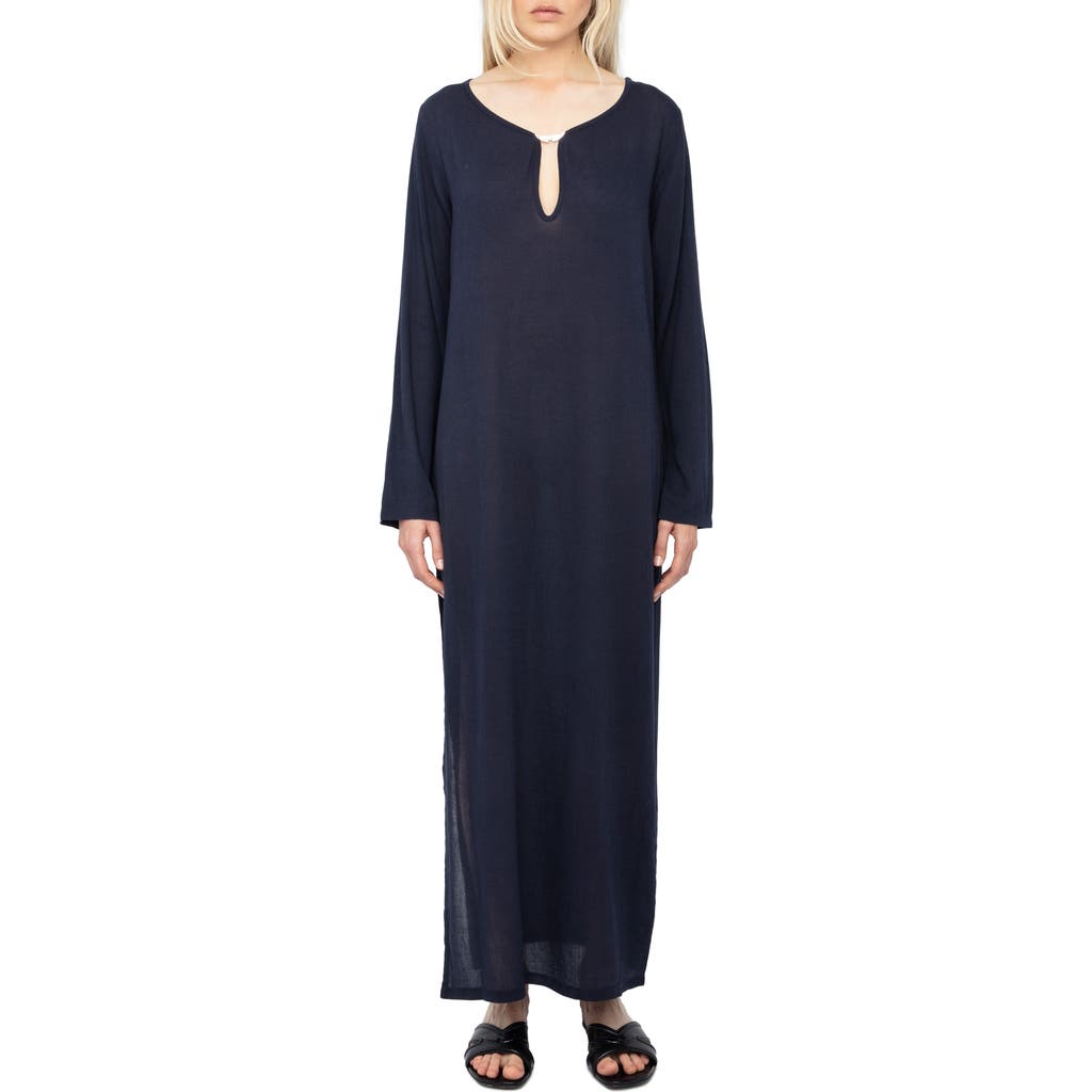 Zadig & Voltaire Delia V Long Sleeve Maxi Dress