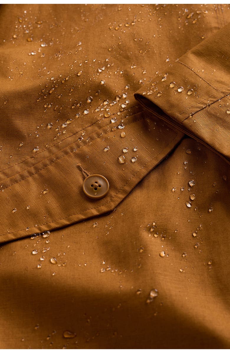 Seasalt Cornwall Seafaring Waterproof Linen & Organic Cotton Hooded Coat, Alternate, color, Nutwood