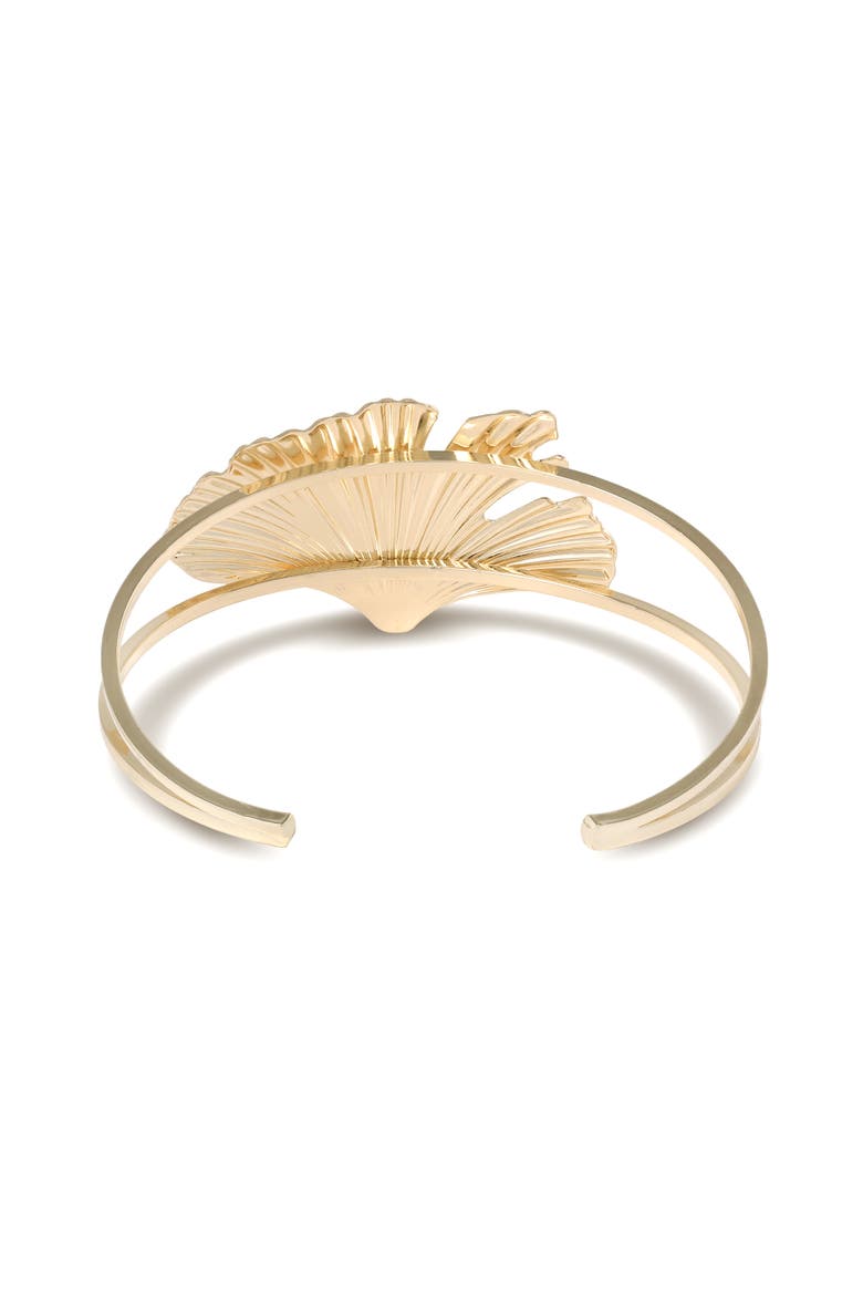 Shell Cuff Bracelet, Alternate, color, Gold