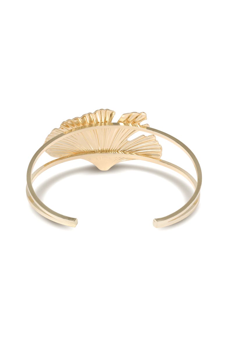 BCBG Shell Cuff Bracelet, Alternate, color, Gold