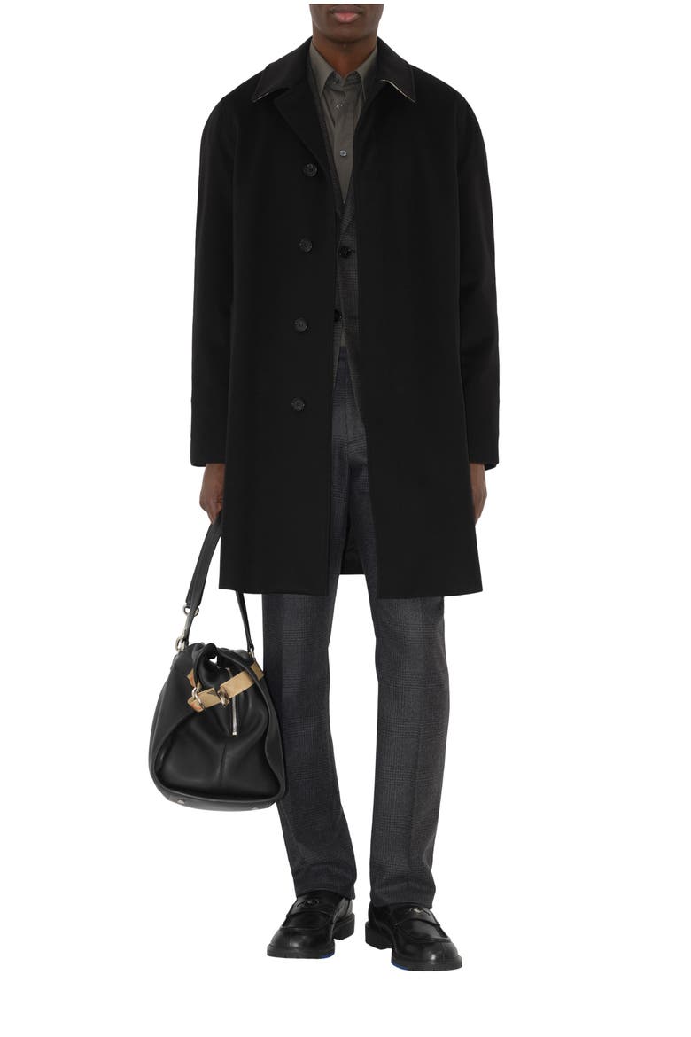 Mid-length Cashmere Car Coat, Main, color, Black