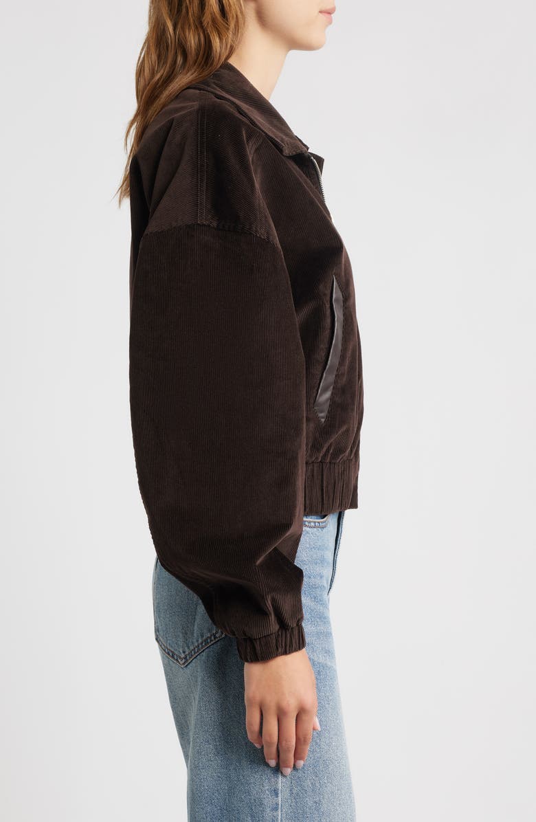 rag & bone Lara Cotton Blend Corduroy Bomber Jacket, Alternate, color, Dark Brown