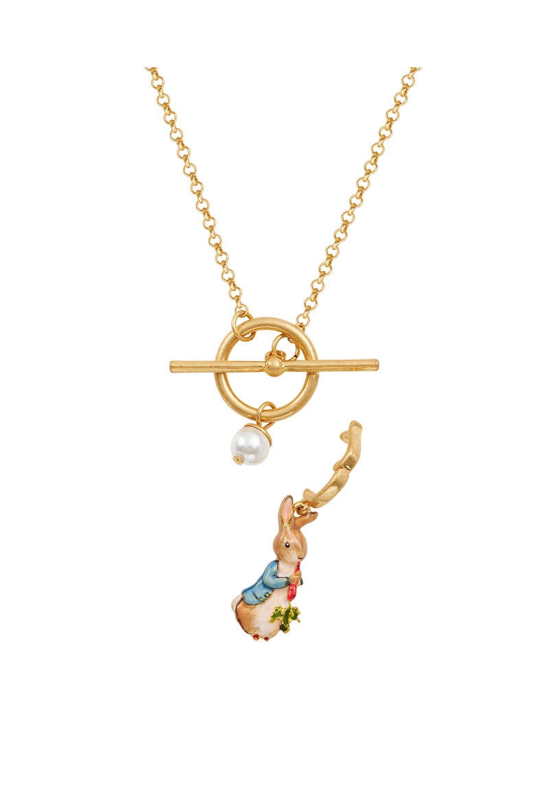 x Peter Rabbit Necklace, Alternate, color, Gold