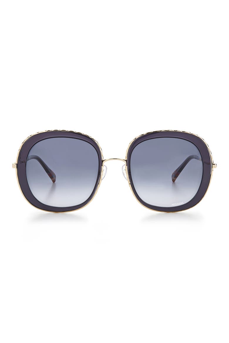 53mm Round Sunglasses, Main, color, GREY