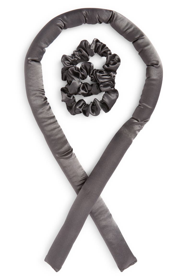 Satin Heatless Curling Set, Main, color, CHARCOAL