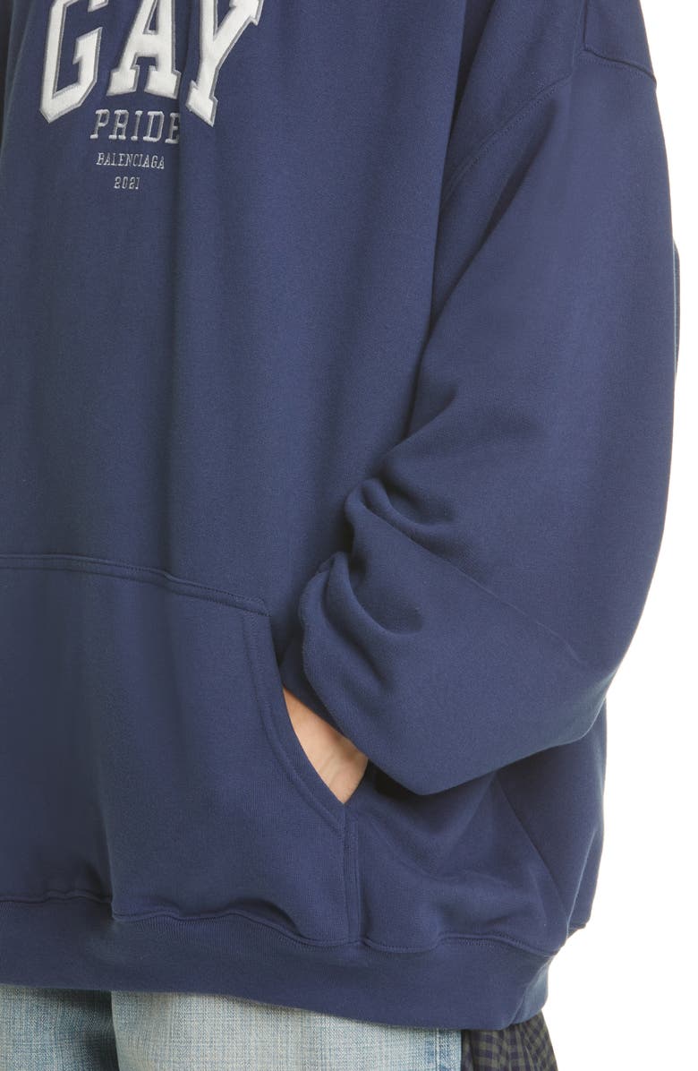 Balenciaga Gay Pride 2021 Oversize Hoodie, Alternate, color, 