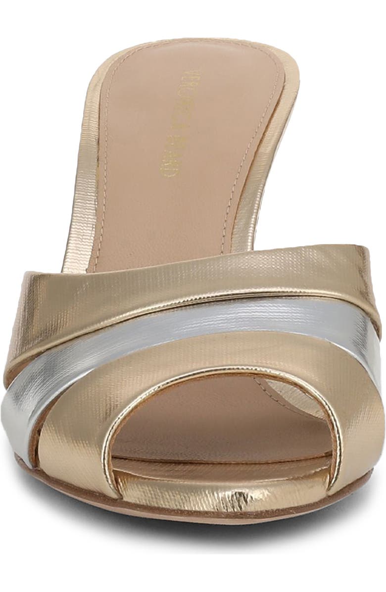 Veronica Beard Cassiel Pointed Toe Slide Sandal, Alternate, color, Gold/ Silver
