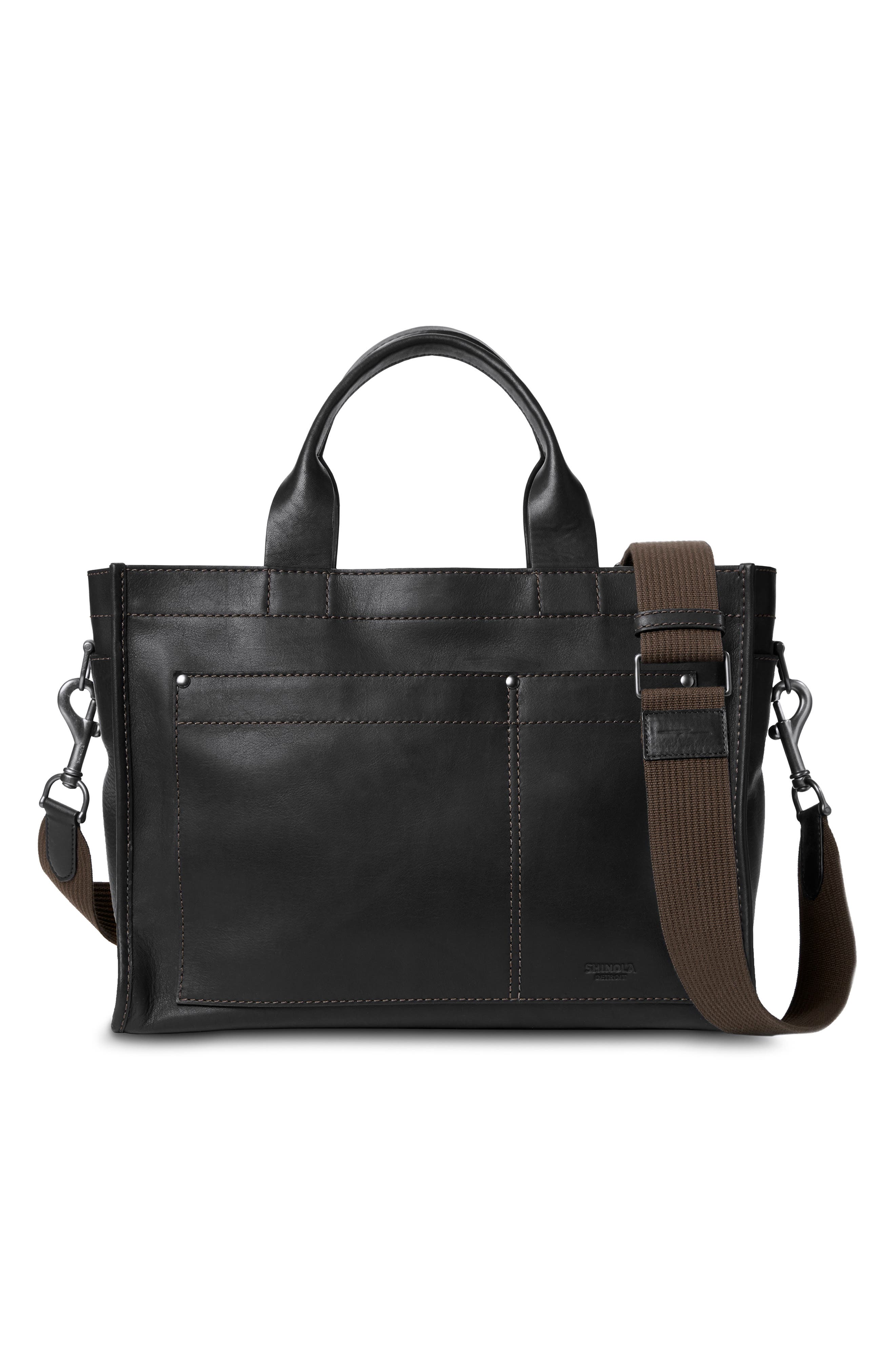 Shinola Bert Navigator Leather Brief Tote, Alternate, color, 