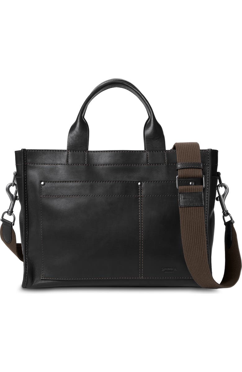 Shinola Bert Navigator Leather Brief Tote, Alternate, color,