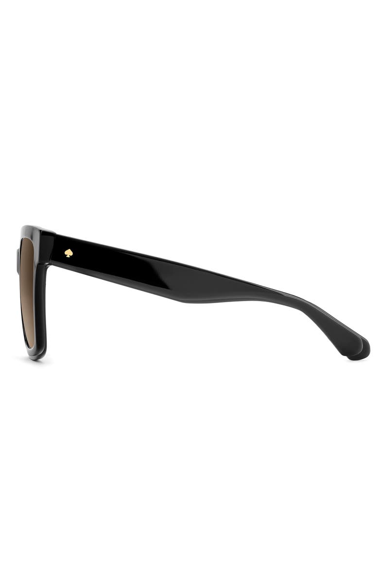 Kate Spade New York Shira 55mm Sunglasses, Alternate, color, Black/ Brown Sf
