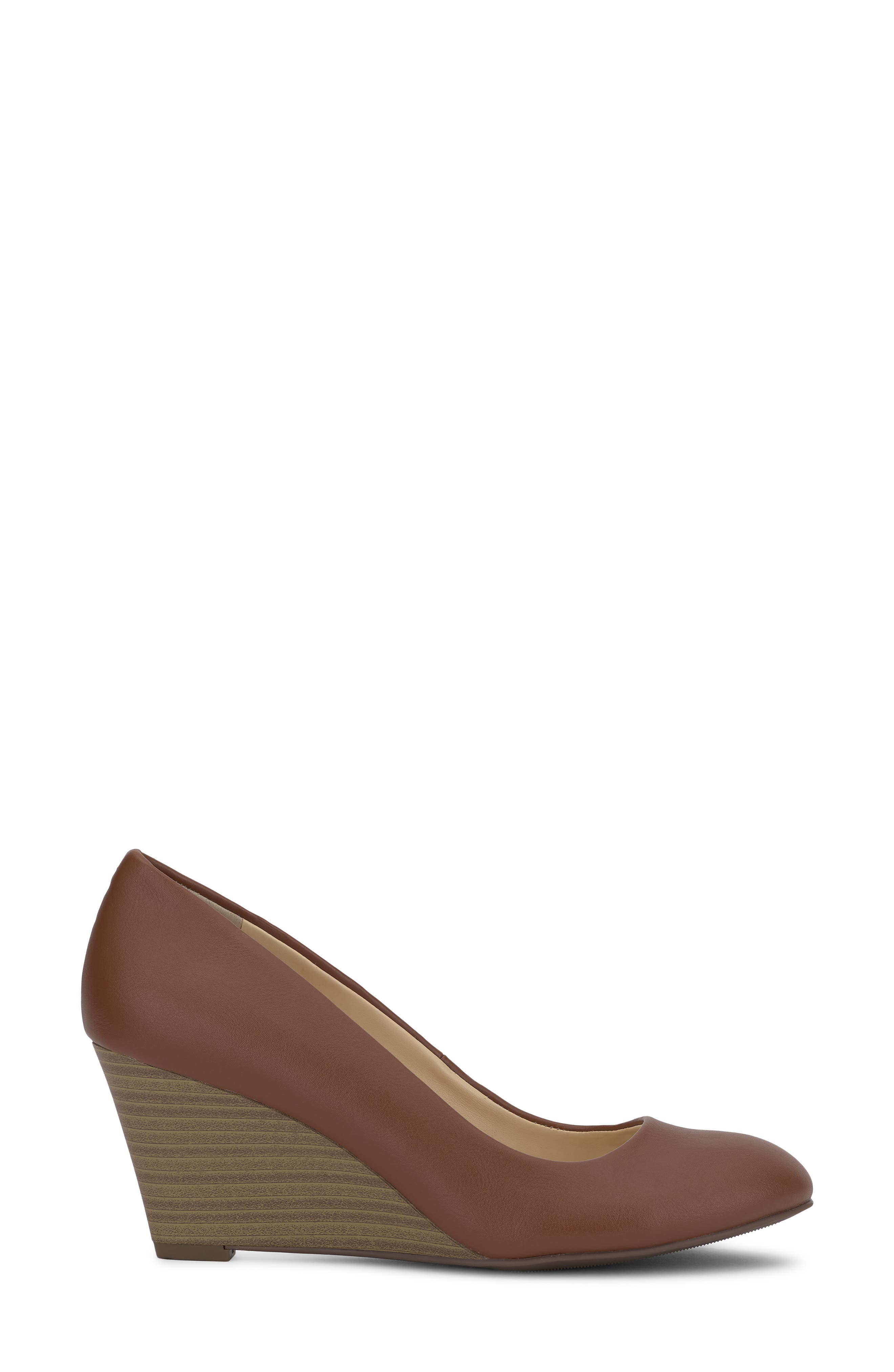 Sampson Wedge Pump, Alternate, color, ALMOND
